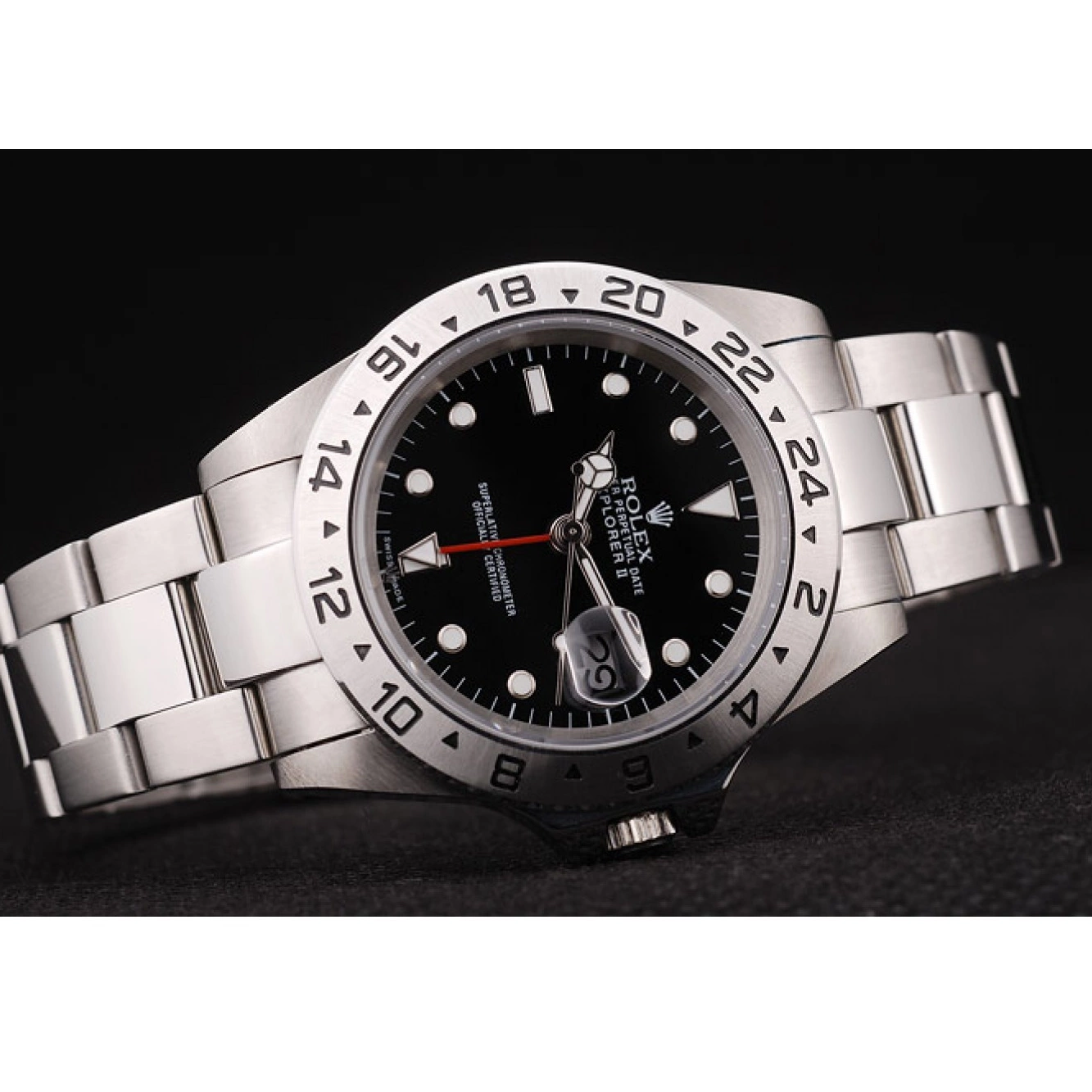 Aaa replica watch Dial Bezel Rolex Explorer Stainless Black Steel 0822